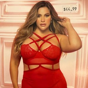 Nwt Mapal’e 1x2x red lingerie